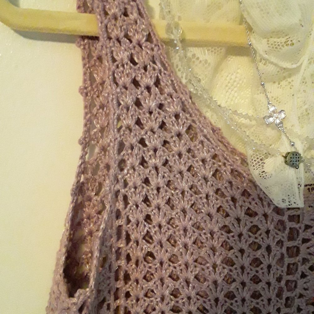 Lavender Crochet Sweater/Blouse - Picture 7 of 7